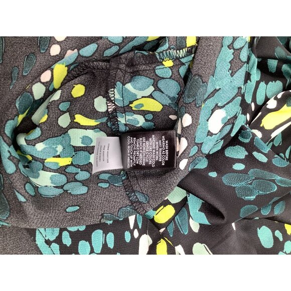 Torrid Plus Size 3 Faux Wrap Flutter Sleeve Dress Pockets Lined Black & Green - Picture 7 of 7